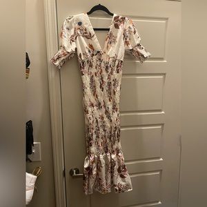 White floral mermaid dress